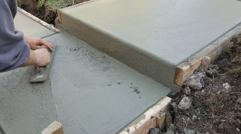 Costruire un gradino di cemento
